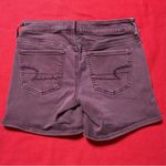 American Eagle  Outfitters Women’s 4 Burgundy Twill Super Stretch Midi Shorts EUC Photo 1