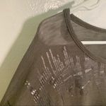 Forever 21 XXI  Long Sleeve Top Olive Green Sequins Photo 4
