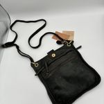 NWT Green Leather Crossbody Bag India Small Zip Pocket Small Top‎ Zip Black Photo 0