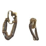 Bronze Gold and Silver Avon Layered Bracelet Necklace Earrings Set Clip Ons Vint Photo 5