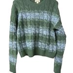 Nordstrom Open Edit Green & Blue Long Sleeve Crew Neck Size Small NWT Photo 1