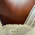 Just Me  White High Low Lace Dress L Photo 3