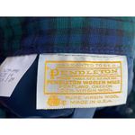 Vintage 70s Pendleton Midi Skirt Virgin Wool Plaid Tartan Green Navy Womens 8 Photo 7
