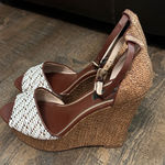 White House | Black Market White House Black Market Women’s Elodie Platform Wedge Heels Size 7.5 Photo 0