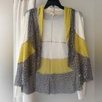 Mystree  long sleeve yellow gray leopard print cardigan - S Photo 0
