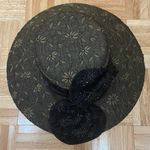 Vintage CHAMPAGNE Italy Brocade Sequin Bow Women’s Hat Photo 11