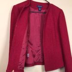 Ann Taylor VTG  Women’s Wool Blend Tweed Knit Hook-Closures Cardigan Sweater Photo 4