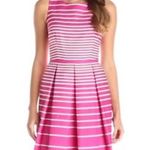 Taylor | Dresses | Taylor Cotton Jacquard Fit Flare Dress | Poshmark Size 6 Pink Photo 0