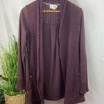 Anthropologie Saturday Sunday Plum Purple Knit Open Front Cardigan Sweater S Photo 0
