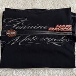 Harley Davidson Y2K Womens Logo Black Long Sleeve Shirt Villa Park, IL Sz Small Photo 0