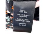 Rebecca Taylor Silk Floral Cold Shoulder Ruffle Blouse Boho Romantic Size 12 Black Photo 5