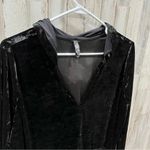 Torrid Velour Hooded Long Sleeve Mini Lounge Gown Deep Black 0 FLAW Photo 6