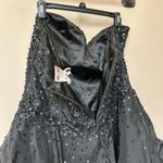 May Queen Couture Mini Dress 14 Sequin Strapless Clubwear Glam Prom Costume Goth Black Photo 3
