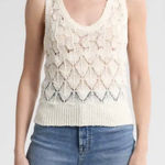 Ramy Brook  Tatiana Sleeveless‎ Sweater In Ivory Sweater Size Large Crochet Photo 0