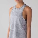 Lululemon Womens Squad Goals Size 8 Tank Sheer Luon Pebble Jacquard White Black Photo 5