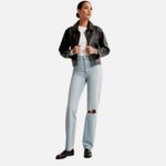 Abercrombie & Fitch Abercrombie  The Ultra High Rise 90s Straight Jean Sz 8L fall denim casual $109 Photo 0