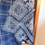 Johnny Was  Dion Draped Sleeveless Vest Embroidered Plaid Open Self Tie Photo 4