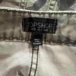Topshop SZ 2 Camo Jeans High-Rise Green Button-Flap Pockets Wide-Leg Zip-Fly Photo 9