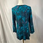 H by Halston  Printed V-neck Rayon‎ Long Sleeve Top Womens XS Spring Soft Photo 9