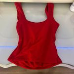 Amazon Trendy Queen () Rutched Red Top Photo 4