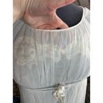 nightgown robe set bridal white sheer ankle length 1950s Size M Photo 4
