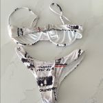 With Jean  Black and White Print Bikini Photo 1