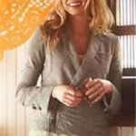 Anthropologie  Daughters of Liberation Linen Striped Jacket Sz. 4 Photo 0