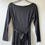 Pretty Garden Elegant Black Boat Neck Long Sleeve Tie Front Formal Dress Size M Photo 1