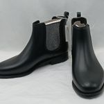 Ferrera Couture By Henry Ferrera Marsala Bling Chelsea Rain Boots Women 7 Black Photo 2
