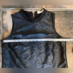 Deby Debo Faux Leather Rose Embossed Mesh Lined Tank Top Size S Black Photo 5