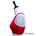 Zyia Active Red Sheer Mesh Paneling Back Zip Up One More Rep Sports Bra Medium Photo 2