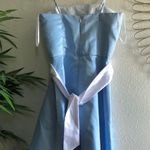 90s/2000s style V neck sleeveless spiral pattern psychedelic print colorful multicolor dress with belt loops Photo 2