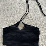 Aerie Real Good Bandeau Halter Top Black Size S Photo 1