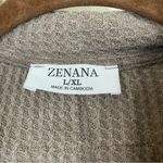 Zenana Outfitters Acid Wash‎ Slouchy Waffle Knit Long Sleeve Button Up Shacket Size L/XL Photo 3