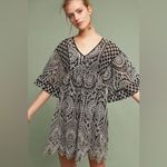 Akemi & Kin Anthropologie Size 2 Oversized Brooke Eyelet Dress Black Photo 1