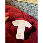 LC Lauren Conrad Women's Red Faux Fur Hoodie S Photo 3