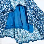 Princess Polly  Blue Floral Mini Dress Short Sleeve V Neck Flounce Hem Size 6 Photo 10