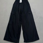 Forever 21  Cargo Pants Womens S 25x30 Black Mid Rise Linen Blend Wide Leg NWT Photo 0