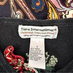Tiara International Vintage Tiara Holiday Christmas Zip Up Sweater Cardigan Ugly Sweater Holiday S Photo 5
