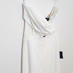 Lulus  Strapless White Jumpsuit NWT Size Large White Strapless Jumpsuit Flaws Photo 3