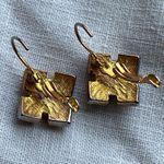 Beautiful Tigers Eye With European Back Earrings Gold Photo 4