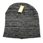 Mixed Yarn Marled Knit Warm Beanie Gray Black Winter Cap One Size Unisex New Photo 0