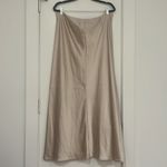 Nasty Gal Champagne Satin Maxi Skirt Photo 3