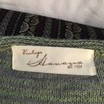 Vintage Havana Bohemian Green Striped Crewneck Sweater Size M Photo 3