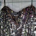 As You Wish As U Wish black and silver sequin strapless bodycon mini dress Photo 1