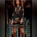 Johnny Was Mabel Silk Embroidered Tunic Dress XL Black Multicolor Floral Photo 7