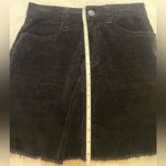 Brandy Melville  Mini Skirt Black Corduroy Sz Sm Distressed hem Photo 6