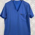 FIGS Catarina One-Pocket Scrub Blue Womens Top Size L Photo 5