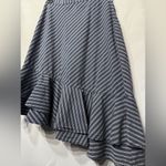 Joie  Yenee Navy Blue and White Stripe Asymmetrical Ruffle Skirt size 4 Photo 14