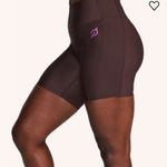 Peloton  Women's Brown High-Waisted Shorts Brown Size XL Photo 1